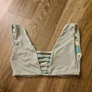 4 Way Reversible Maaji Gray and Green Bikini Top